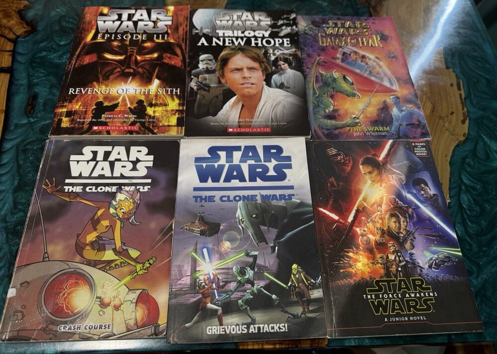 Complete Set of 6 Star Wars Junior Novelization Film Tie-In Books